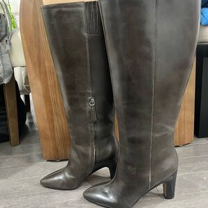 Dolce Vita Nelas Wide Calf Boots Dark Olive leather
